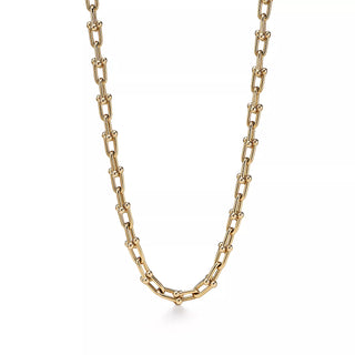 Link Chain Necklace, Yellow Gold Tone