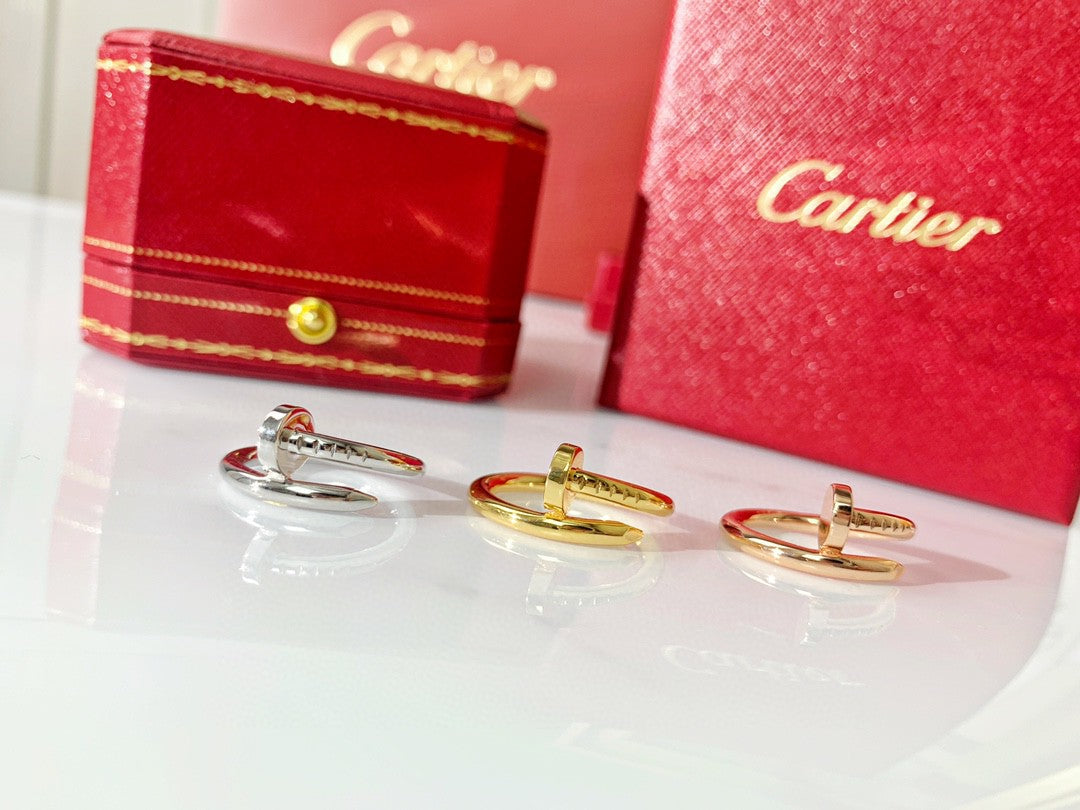 Wrapped Nail Ring, Yellow Gold Tone