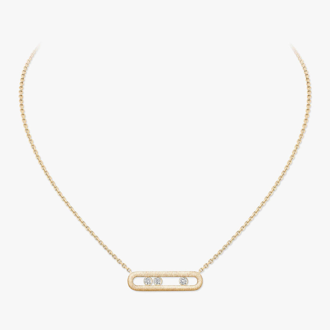 Chain Necklace, Yellow Gold Tone, Stone-Set