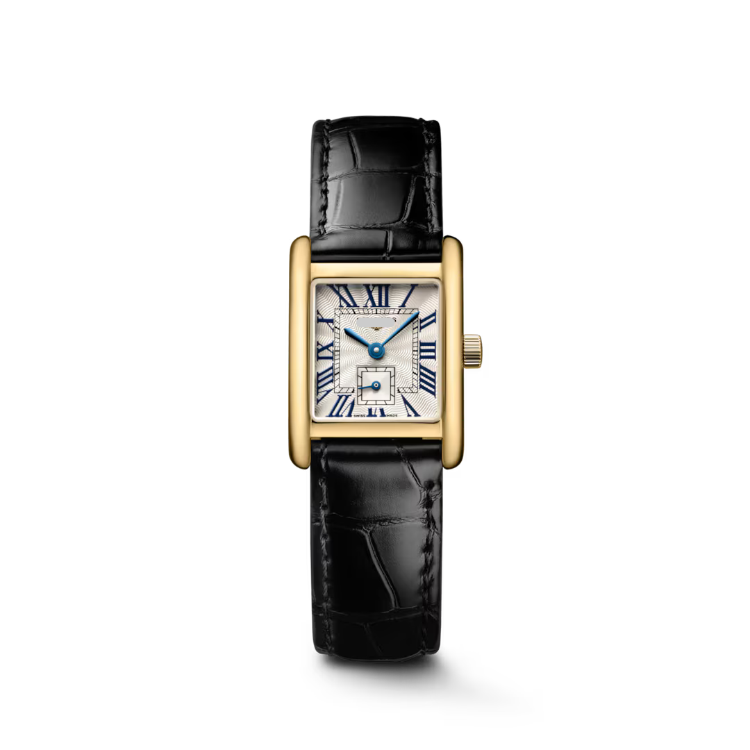 Rectangular Case Watch, 18K, Yellow Gold Tone