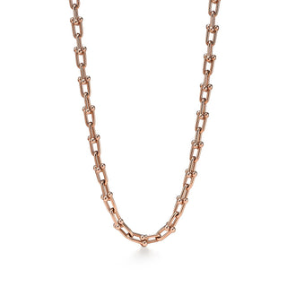 Link Chain Necklace, Rose Gold Tone