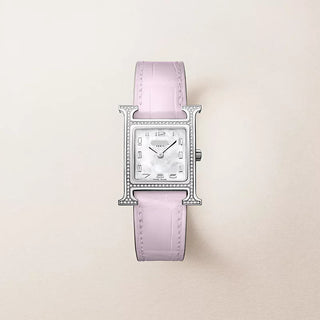 H-Case Watch, Steel, Stone-Set, Small Model, 25 mm