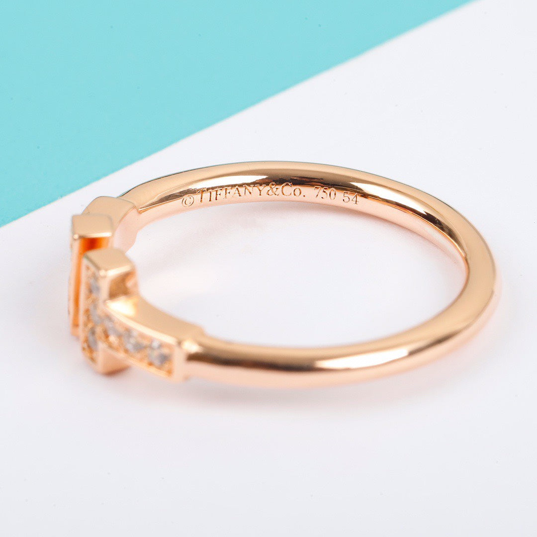 T-Motif Ring, Stone-Set