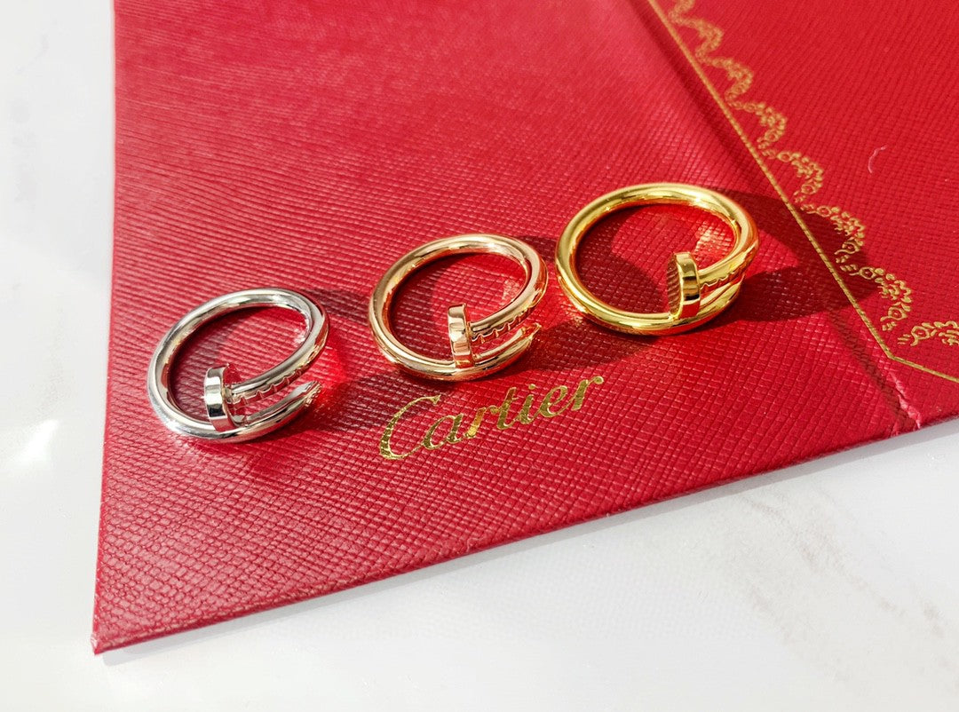 Wrapped Nail Ring, Yellow Gold Tone