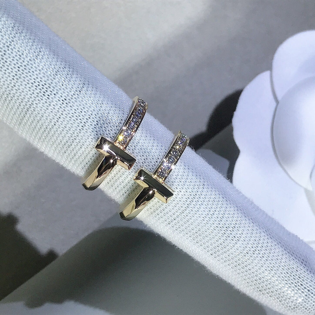 Wide Band Ring, White Gold Tone