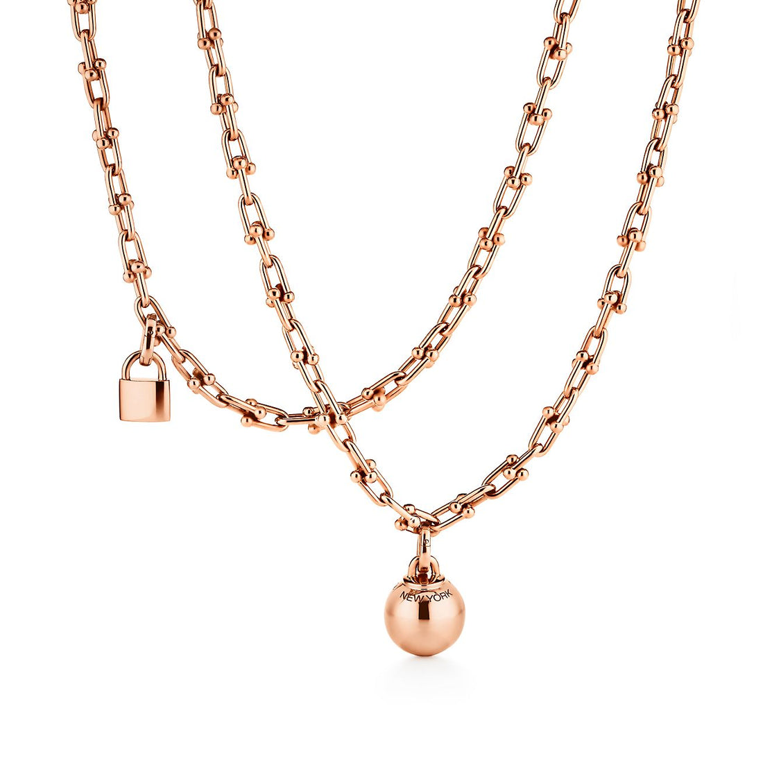 Link Chain Necklace, Rose Gold Tone