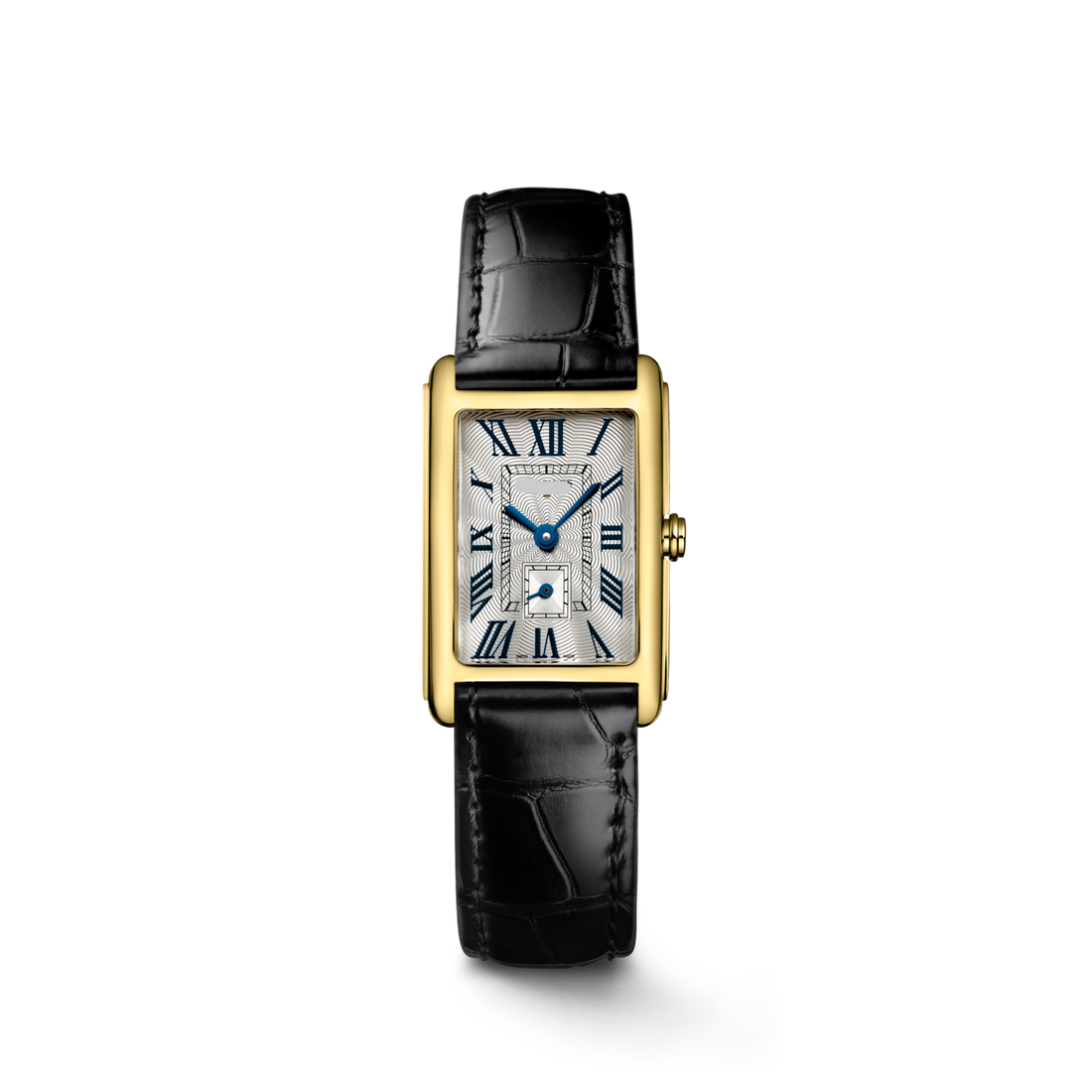 Rectangular Case Watch, 18K, Yellow Gold Tone