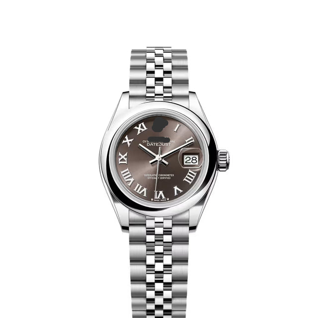 Classic Date Watch, White Gold Tone, Steel, White, 28-31 mm