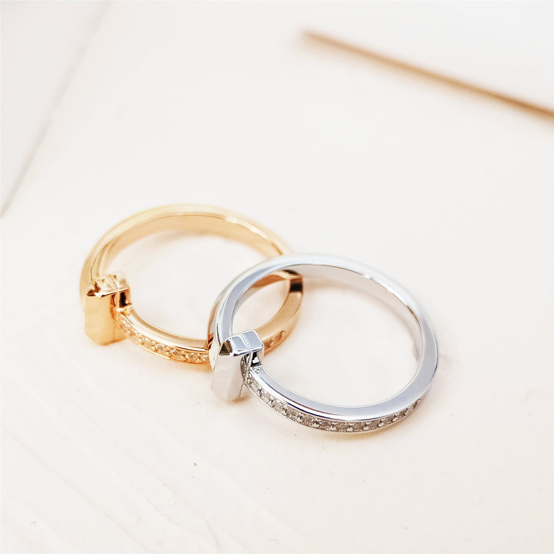Wide Band Ring, Rose Gold Tone