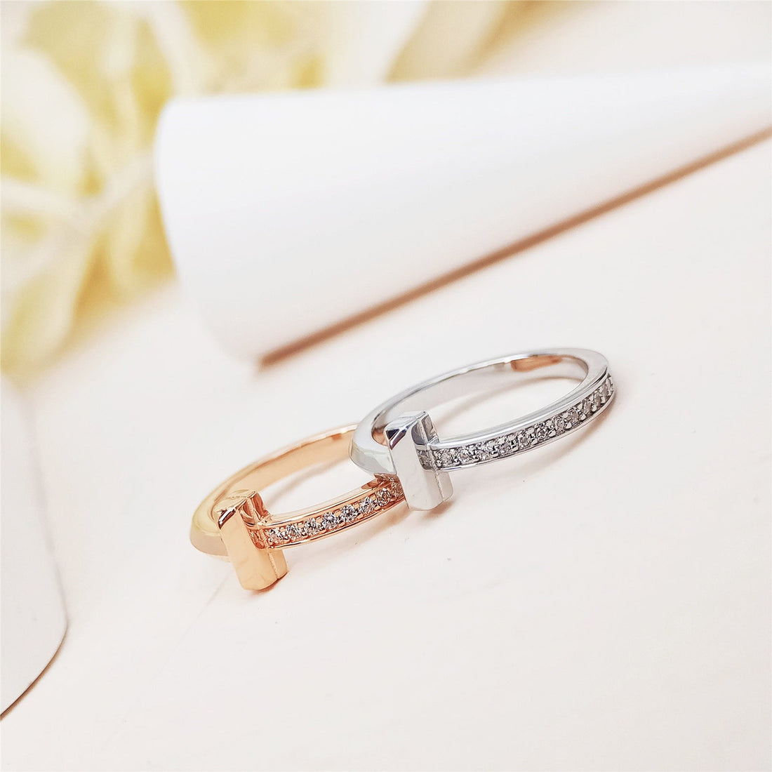 Wide Band Ring, Rose Gold Tone