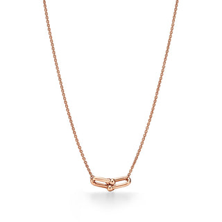 Link Pendant Necklace, Rose Gold Tone